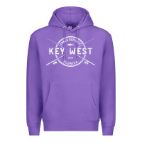 Purple key west fl vintage crossed fishing rods t shirt Premium Hoodie - linhVisuals