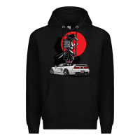 Black jdm nsx car tuning japan samurai drift import pullover hoodie Premium Hoodie - linhVisuals