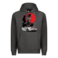 Charcoal Heather jdm nsx car tuning japan samurai drift import pullover hoodie Premium Hoodie - linhVisuals