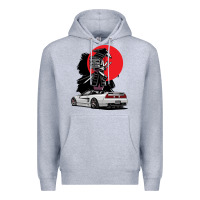 Heather Grey jdm nsx car tuning japan samurai drift import pullover hoodie Premium Hoodie - linhVisuals