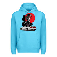 Ocean Blue jdm nsx car tuning japan samurai drift import pullover hoodie Premium Hoodie - linhVisuals