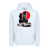 White jdm nsx car tuning japan samurai drift import pullover hoodie Premium Hoodie - linhVisuals