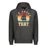 Charcoal Heather id smoke that funny smoked pork meat lover bbq gift barbecue t shirt Premium Hoodie - linhVisuals