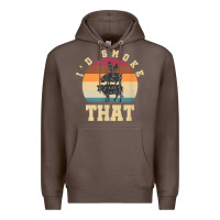 Coffee id smoke that funny smoked pork meat lover bbq gift barbecue t shirt Premium Hoodie - linhVisuals