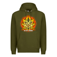 Army Green biblically accurate angel meme ophanim be not afraid t shirt Premium Hoodie - linhVisuals