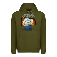 Army Green anthrax – persistence of time 30th anniversary tank top Premium Hoodie - linhVisuals