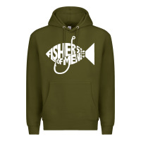 Army Green matching church christian group bible verse fishers of men pullover ho Premium Hoodie - linhVisuals
