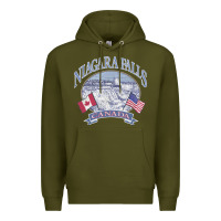 Army Green americana niagara falls scene canada america flags sweatshirt Premium Hoodie - linhVisuals