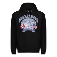 Black americana niagara falls scene canada america flags sweatshirt Premium Hoodie - linhVisuals
