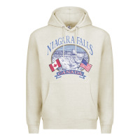 Oatmeal Heather americana niagara falls scene canada america flags sweatshirt Premium Hoodie - linhVisuals