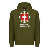 Army Green après ski instructor sweatshirt Premium Hoodie - linhVisuals