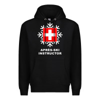 Black après ski instructor sweatshirt Premium Hoodie - linhVisuals