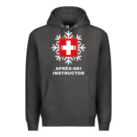 Charcoal Heather après ski instructor sweatshirt Premium Hoodie - linhVisuals