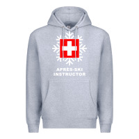 Heather Grey après ski instructor sweatshirt Premium Hoodie - linhVisuals