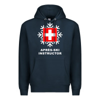 Navy après ski instructor sweatshirt Premium Hoodie - linhVisuals