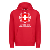Red après ski instructor sweatshirt Premium Hoodie - linhVisuals