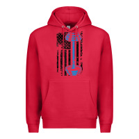 Cardinal american flag gym and fitness  weight lifting gift t shirt Premium Hoodie - linhVisuals