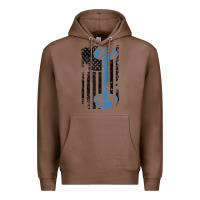 Chestnut american flag gym and fitness  weight lifting gift t shirt Premium Hoodie - linhVisuals