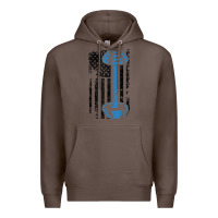 Coffee american flag gym and fitness  weight lifting gift t shirt Premium Hoodie - linhVisuals