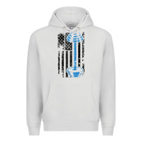Dove Grey american flag gym and fitness  weight lifting gift t shirt Premium Hoodie - linhVisuals
