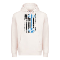 Pale Pink american flag gym and fitness  weight lifting gift t shirt Premium Hoodie - linhVisuals