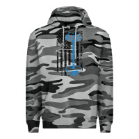 Slate Camo american flag gym and fitness  weight lifting gift t shirt Premium Hoodie - linhVisuals