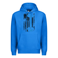 True Royal american flag gym and fitness  weight lifting gift t shirt Premium Hoodie - linhVisuals
