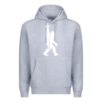 Heather Grey funny bigfoot middle finger for squatch believers t shirt Premium Hoodie - linhVisuals