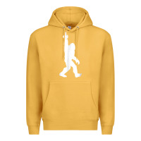 Mustard funny bigfoot middle finger for squatch believers t shirt Premium Hoodie - linhVisuals