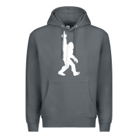 Rock funny bigfoot middle finger for squatch believers t shirt Premium Hoodie - linhVisuals