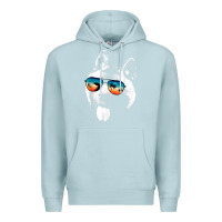 Blue Mist american akita shirts with glasses sunglasses retro style t shirt Premium Hoodie - linhVisuals