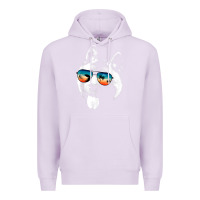 Lilac american akita shirts with glasses sunglasses retro style t shirt Premium Hoodie - linhVisuals