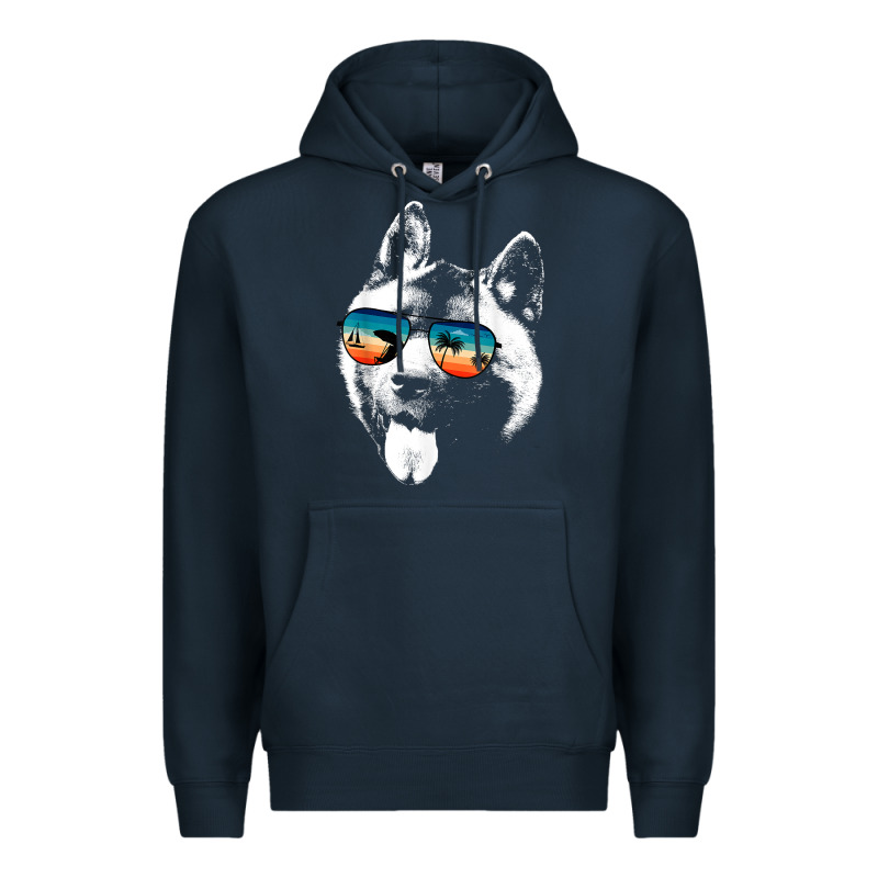 American Akita Shirts With Glasses Sunglasses Retro Style T Shirt Premium Hoodie by linhVisuals | Teevron