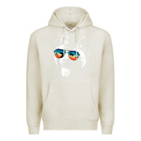 Oatmeal Heather american akita shirts with glasses sunglasses retro style t shirt Premium Hoodie - linhVisuals