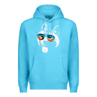 Ocean Blue american akita shirts with glasses sunglasses retro style t shirt Premium Hoodie - linhVisuals