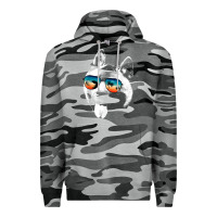 Slate Camo american akita shirts with glasses sunglasses retro style t shirt Premium Hoodie - linhVisuals
