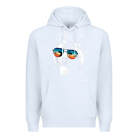 White american akita shirts with glasses sunglasses retro style t shirt Premium Hoodie - linhVisuals