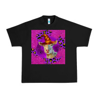 Black Halloween Saanen Goat Urban Heavy Tee - LillyAllenDesigns