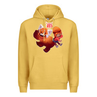 Antique Gold turning red Merch Premium Hoodie - linhVisuals