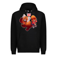 Black turning red Merch Premium Hoodie - linhVisuals