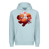 Blue Mist turning red Merch Premium Hoodie - linhVisuals