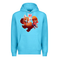 Ocean Blue turning red Merch Premium Hoodie - linhVisuals