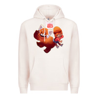 Pale Pink turning red Merch Premium Hoodie - linhVisuals
