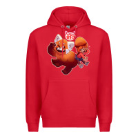 Red turning red Merch Premium Hoodie - linhVisuals