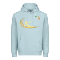 Blue Mist kite kiteboarding kiting kitesurfing kitesurf gift premium t shirt Premium Hoodie - linhVisuals