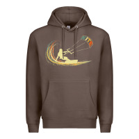 Coffee kite kiteboarding kiting kitesurfing kitesurf gift premium t shirt Premium Hoodie - linhVisuals
