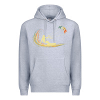 Heather Grey kite kiteboarding kiting kitesurfing kitesurf gift premium t shirt Premium Hoodie - linhVisuals
