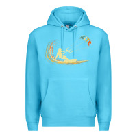 Ocean Blue kite kiteboarding kiting kitesurfing kitesurf gift premium t shirt Premium Hoodie - linhVisuals