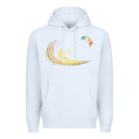 White kite kiteboarding kiting kitesurfing kitesurf gift premium t shirt Premium Hoodie - linhVisuals