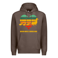 Coffee mama duck mother of 3 duckling funny mom mommy animal lover t shirt Premium Hoodie - linhVisuals